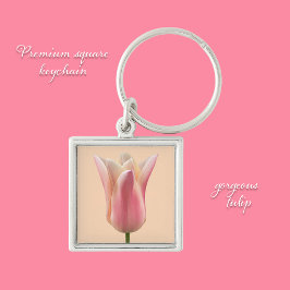 Wunderschöner rosa Tulpen-Schlüsselanhänger-Gesche Schlüsselanhänger