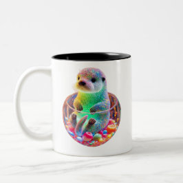 Wunderschöner See Otter Zweifarbige Tasse