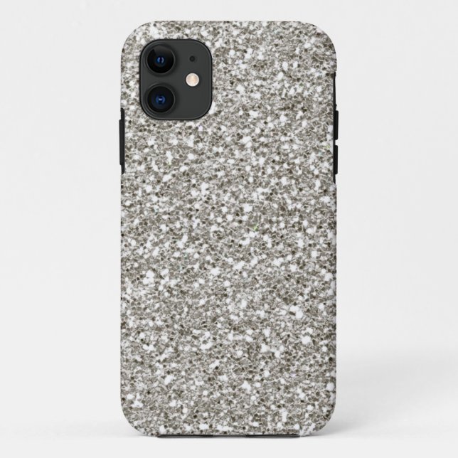 Wunderschöner Silber Glitter Case-Mate iPhone Hülle (Rückseite)