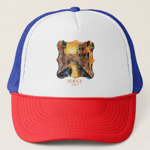 Wunderschöner Sonnenuntergang in Venedig Truckerkappe