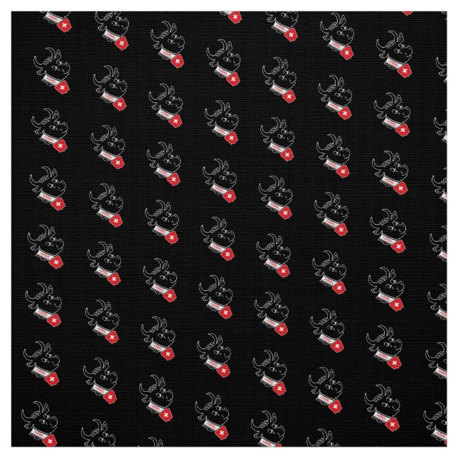 Wunderschöner Stoff mit einer Schweizer Kuh muhhhh (Muster)