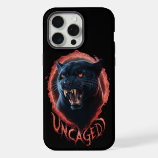 Wunderschöner ungekäfigter Schwarzer Panther Roter iPhone 15 Pro Max Hülle