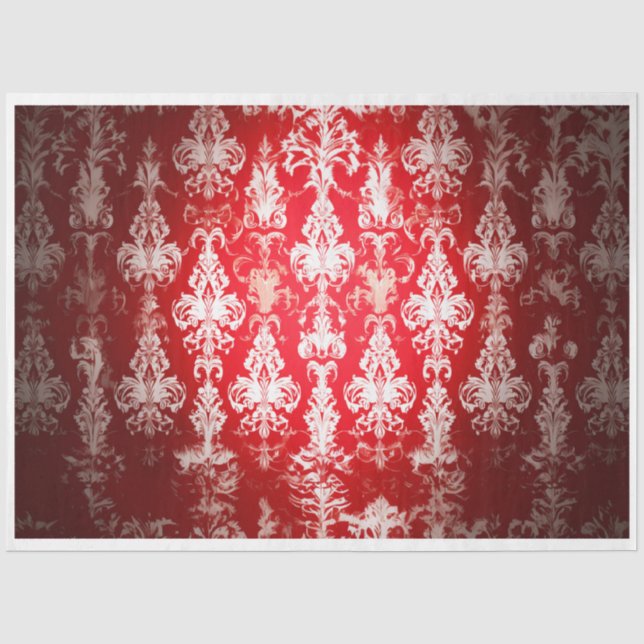 Wunderschöner WeihnachtsDamask Seidenpapier (Vorderseite)