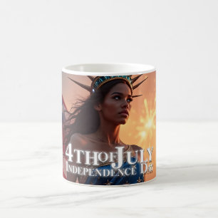 Wunderschönes 4. Juli Design - Feuerwerke & Freihe Kaffeetasse