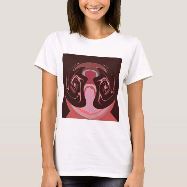 Wunderschönes afrikanisches Maroon Motif Print Des T-Shirt (Vorderseite)