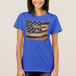 Wunderschönes Amerika, blau, Patriotischer T - Shi T-Shirt