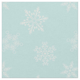Wunderschönes Baby Blue Snowflakes Weihnachtsmuste Stoff
