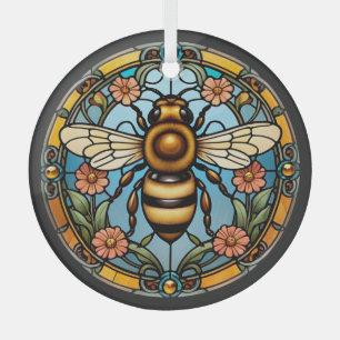 Wunderschönes Bienen-Stained-Glas Ornament Aus Glas