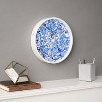 Wunderschönes blaues Floral Paisley Kunstmuster