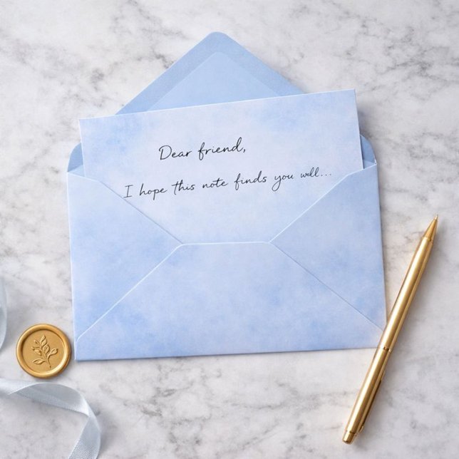 Wunderschönes blaues Pergament Briefpapier (Von Creator hochgeladen)