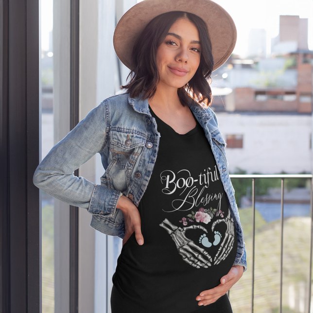 Wunderschönes Blessing Baby Boy Gothic Skeleton He Tri-Blend Shirt (Boo-tiful Blessing Baby Boy Gothic Skeleton Heart T-Shirt)