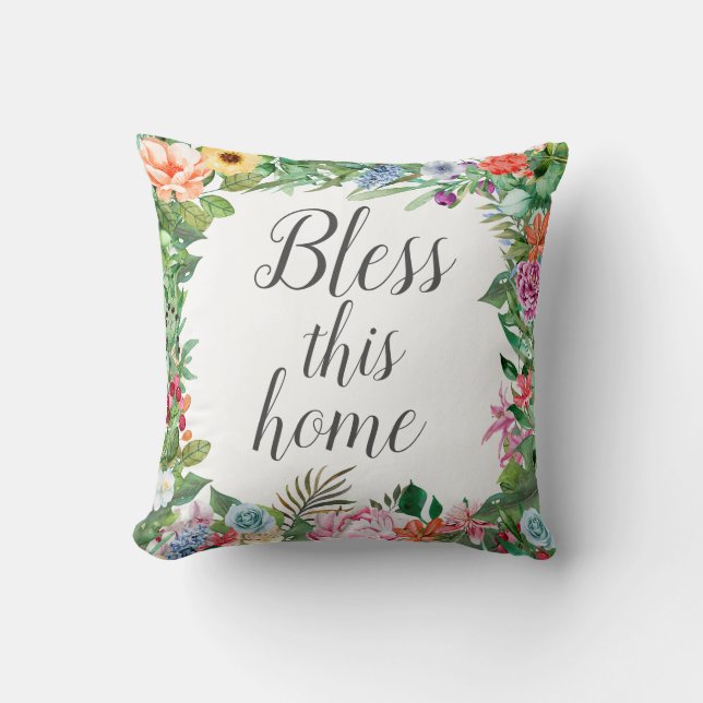 Wunderschönes Blumen-Design zum personalisieren! Kissen (Vorderseite)