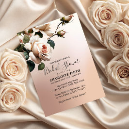 Wunderschönes Brautparty für die Rose von Rostbeig Einladung