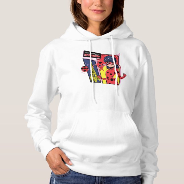 Wunderschönes Comic Ladybug Pariser Weg Hoodie (Vorderseite)