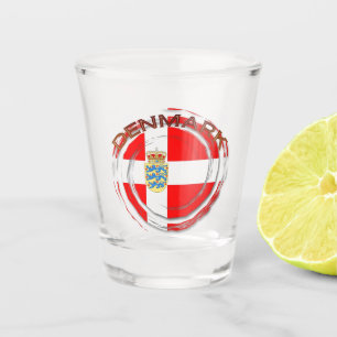 Wunderschönes Dänemark-Shotglas! Schnapsglas