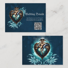 Wunderschönes elegantes Steampunkherz Begleitkarte