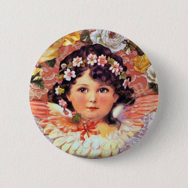 Wunderschönes Engelskind Button (Vorderseite)