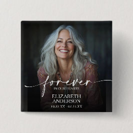 Wunderschönes Fest in unserem Hearts Foto Memorial Button