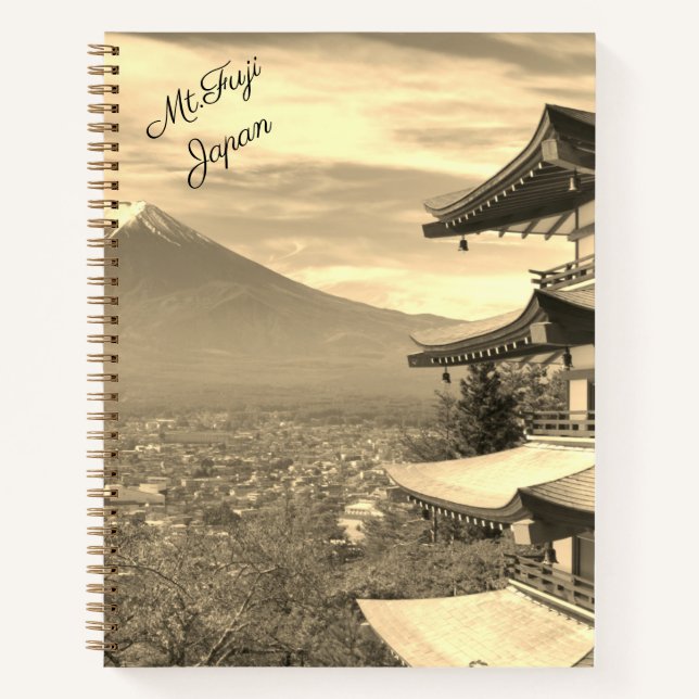 Wunderschönes Fuji Japan Spiral Notebook Notizbuch (Vorderseite)