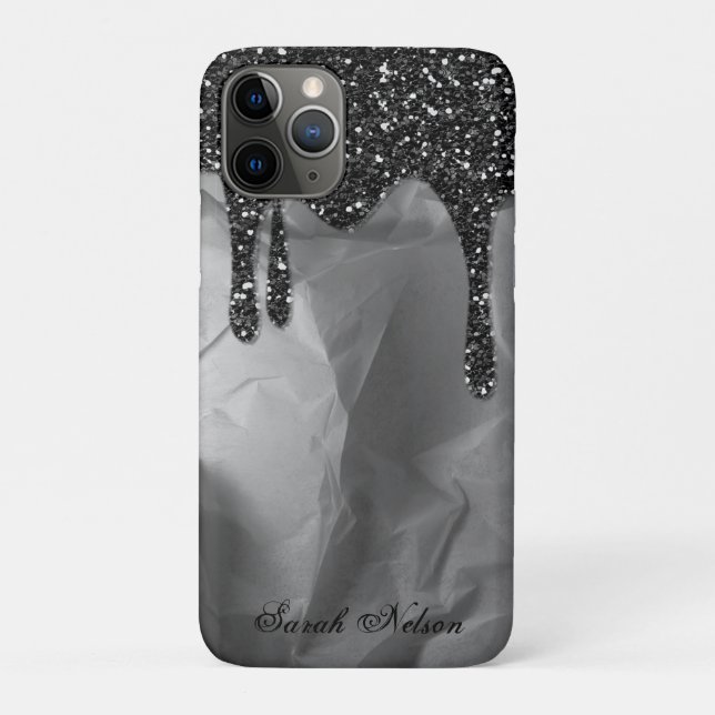 Wunderschönes, gepflastertes Papier, schwarzer Gli Case-Mate iPhone Hülle (Rückseite)