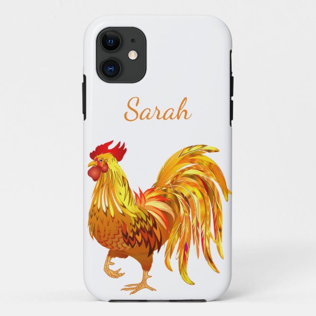 Wunderschönes Golden Design-Rooster Farm Hühnchen Case-Mate iPhone Hülle (Rückseite)