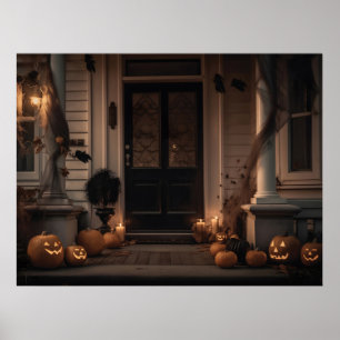 Wunderschönes Halloween-Dekor mit Jack-o'-Laternen Poster
