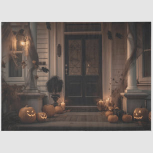 Wunderschönes Halloween-Dekor mit Jack-o'-Laternen Seidenpapier