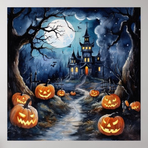 Wunderschönes Halloween Night Poster