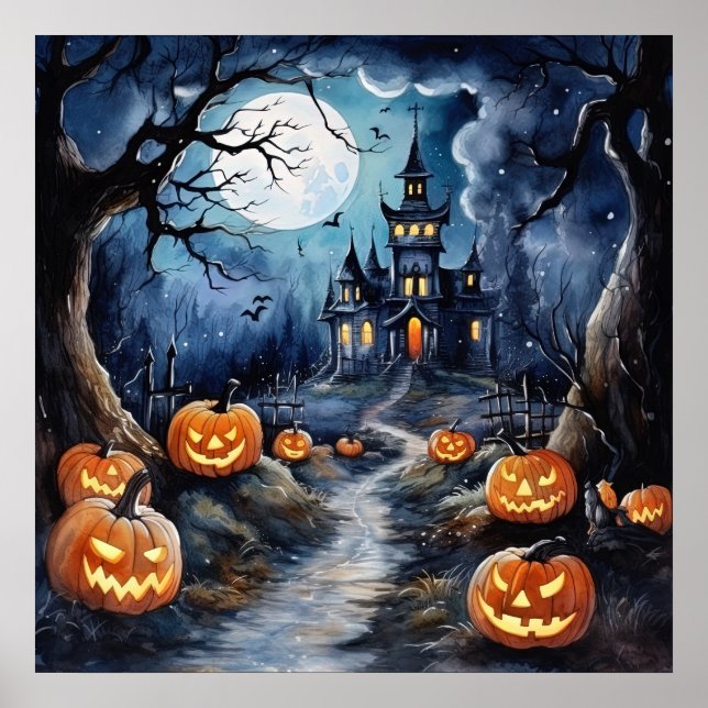 Wunderschönes Halloween Night Poster (Vorne)