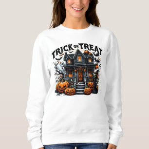 Wunderschönes Haus mit Kürbis und Gespenstern Sweatshirt