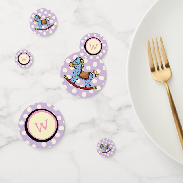 Wunderschönes Herz Rocking Pferd Konfetti (Gruppe)