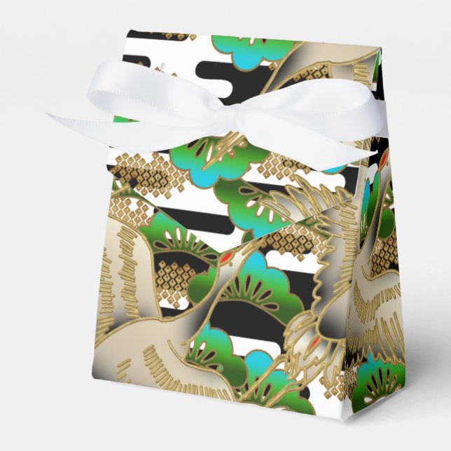 Wunderschönes japanisches Krandruckgehäuse mit Gas Geschenkschachtel (Vorderseite)