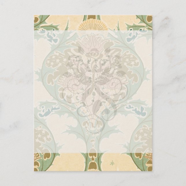 wunderschönes Jugendstil-Blumenmuster Postkarte (Vorderseite)