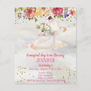 Wunderschönes Kind Gold Unicorn Pegasus Budget