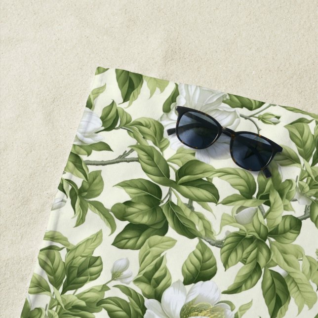 Wunderschönes klassisches Blumenmuster Strandtuch (Beispiel)