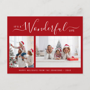 Wunderschönes Leben elegante Weihnachtsfeiern Postkarte