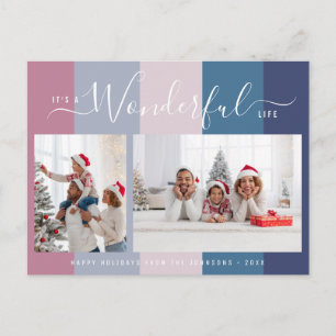 Wunderschönes Leben farbenfroh Foto Weihnachtskart Postkarte