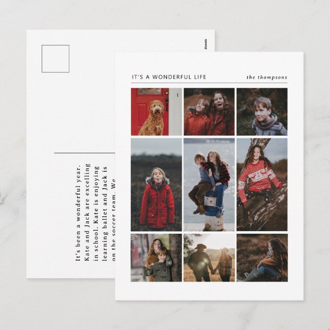Wunderschönes Life Mulit Foto Holiday Postkarte (Vorne/Hinten)
