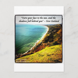 Wunderschönes Neuseeland und berühmtes Sprichwort Postkarte