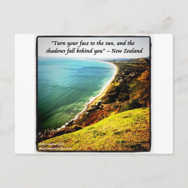 Wunderschönes Neuseeland und berühmtes Sprichwort Postkarte (Vorderseite)