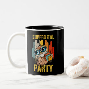 Wunderschönes Owl-Party, was wir im Schatten-Klas Zweifarbige Tasse