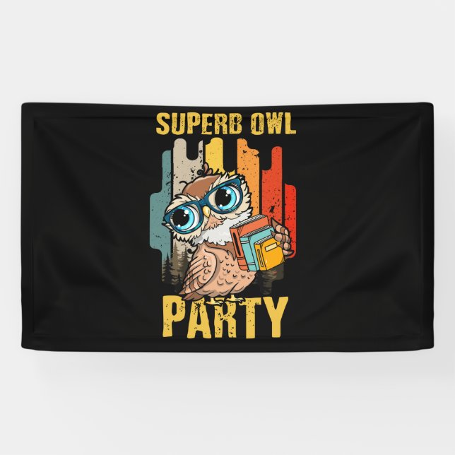 Wunderschönes Owl-Party, was wir im Schatten-Klass Banner (Horizontal)