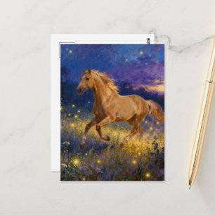 Wunderschönes Palomino Jahr des Pferdes Postkarte