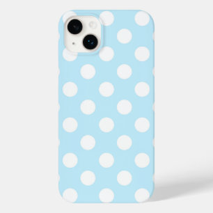 Wunderschönes Pastellblau mit großen Polka-Punkten Case-Mate iPhone 14 Plus Hülle
