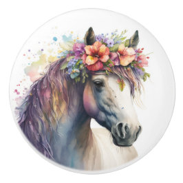 Wunderschönes Pferd Keramikknauf