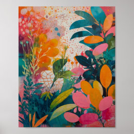 Wunderschönes, pulsierendes Blumenposter Poster