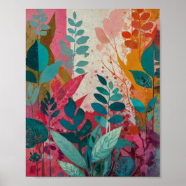 Wunderschönes, pulsierendes Blumenposter Poster