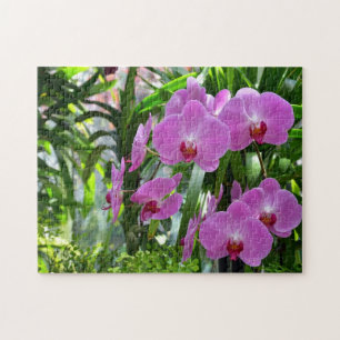 Wunderschönes Rosa-Orchideenpuzzle Puzzle