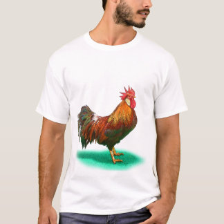 Wunderschönes Roster-Huhn mit farbenfrohen Schwänz T-Shirt