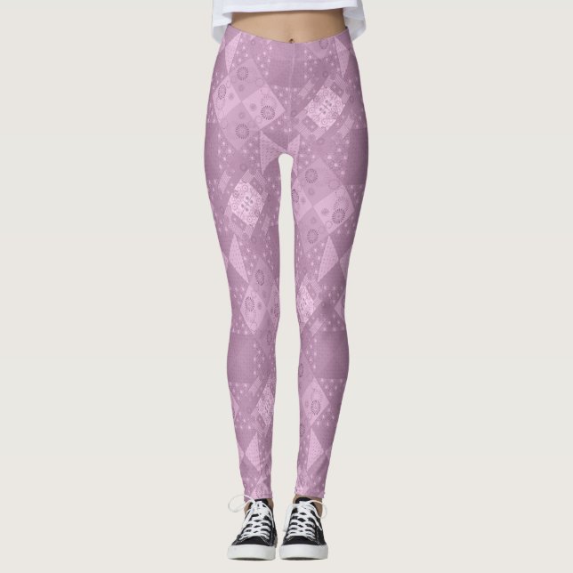 wunderschönes schlichtes Flickwerk Leggings (Vorderseite)